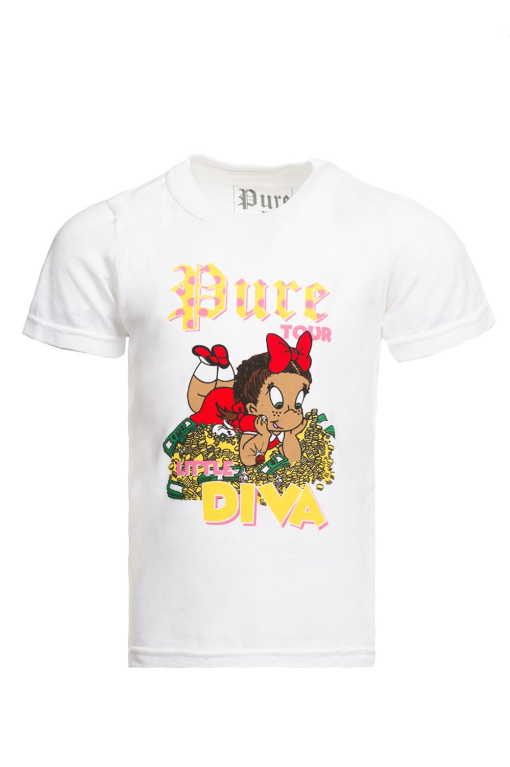 Pure kids Little Diva tee in white