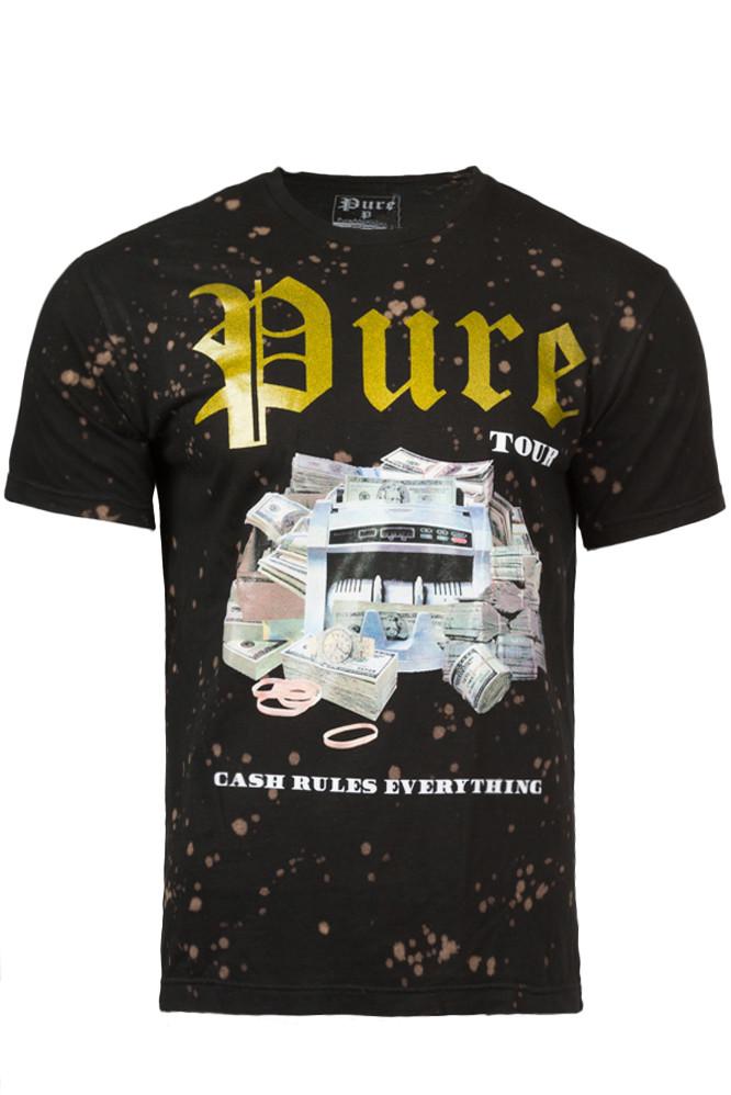 Cash Rules Everything Around Me Pure Tee- Black