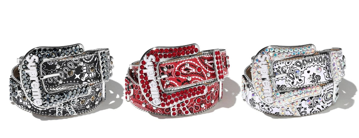 BB Simon x Supreme 8921 Bandana Belt - White