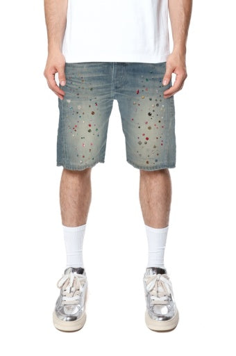 Purple Brand Cyanine Jewel Shorts in light indigo – view 1 of 1
