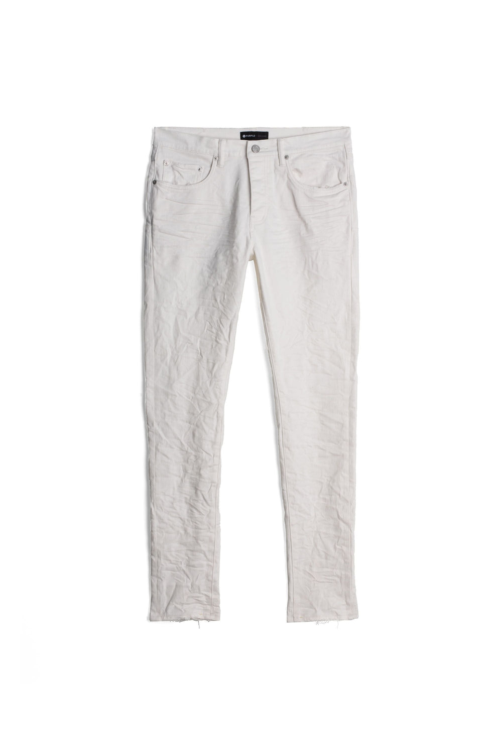 Purple men's jeans in optic white – view 1 of 3