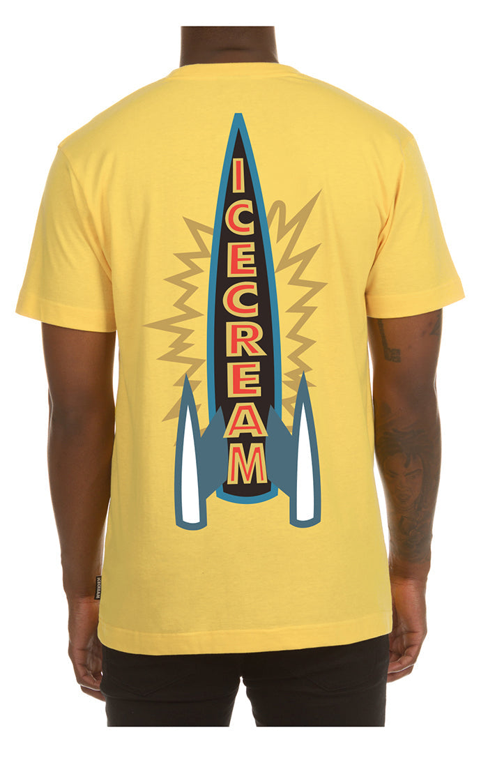 Icecream Rocket Boy Short Sleeve Tee in Cream Gold – view 1 of 2