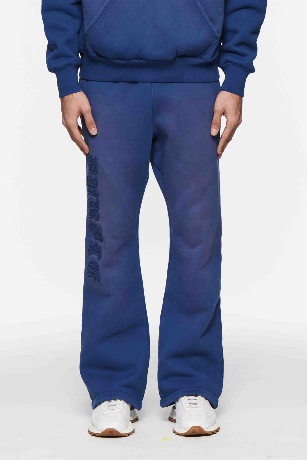 Purple Jeans Hwt Fleece Flared Pant - Blue