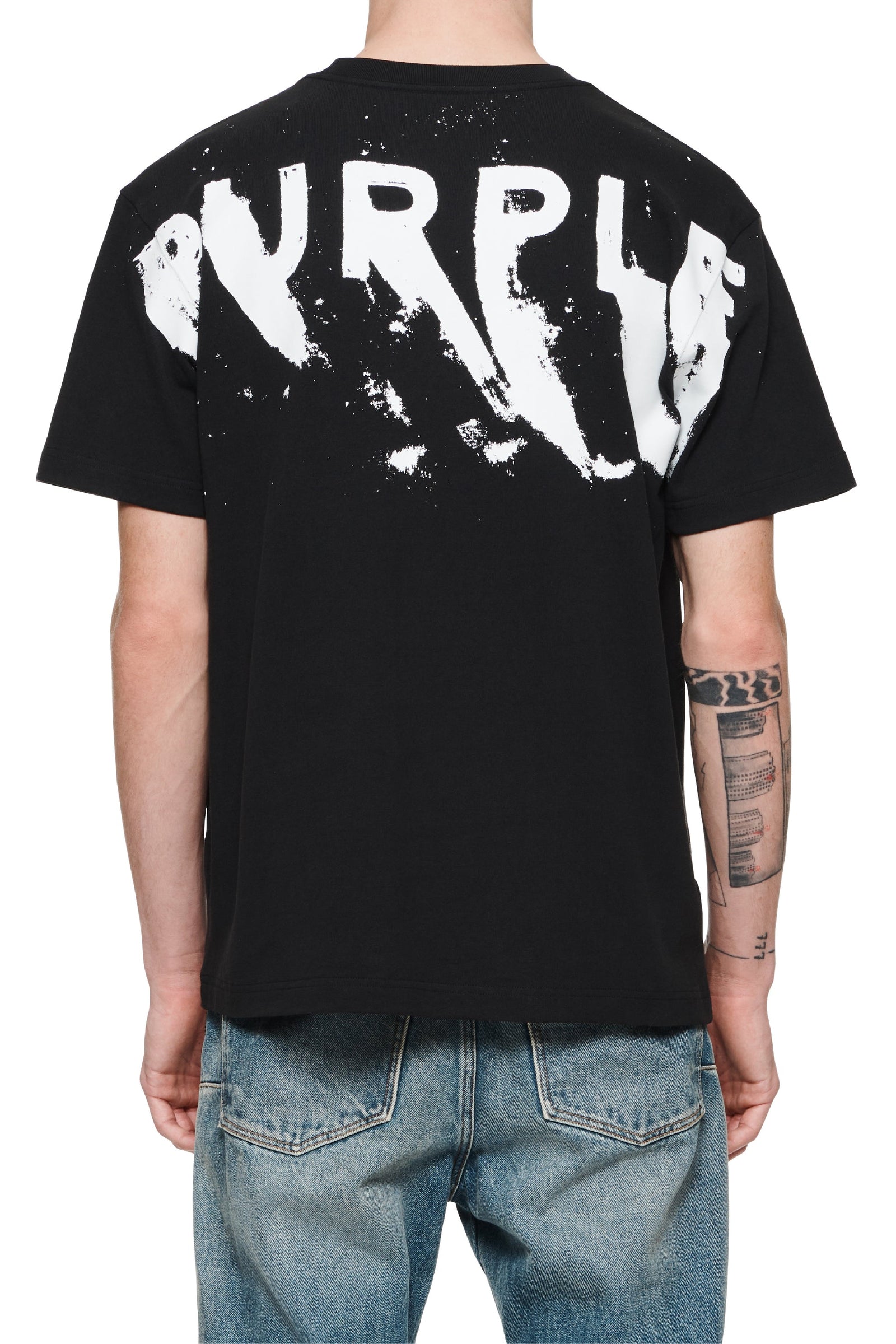 Purple Brand Heavy Jersey SS Tee in black – view 2 of 2