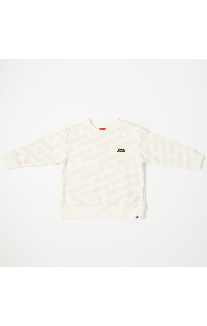 Kids font sweatshirt Whisper White