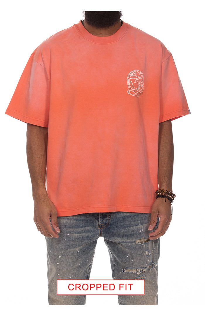 Billionaire Boys Club BB Faded Helmet SS Knit (Crop Fit) in Coral Quartz – view 1 of 2