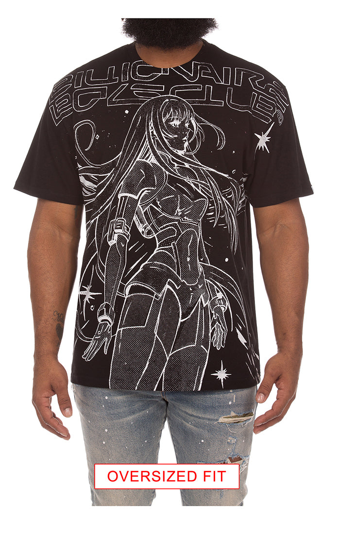 BB anime ss knit (oversized) - Black