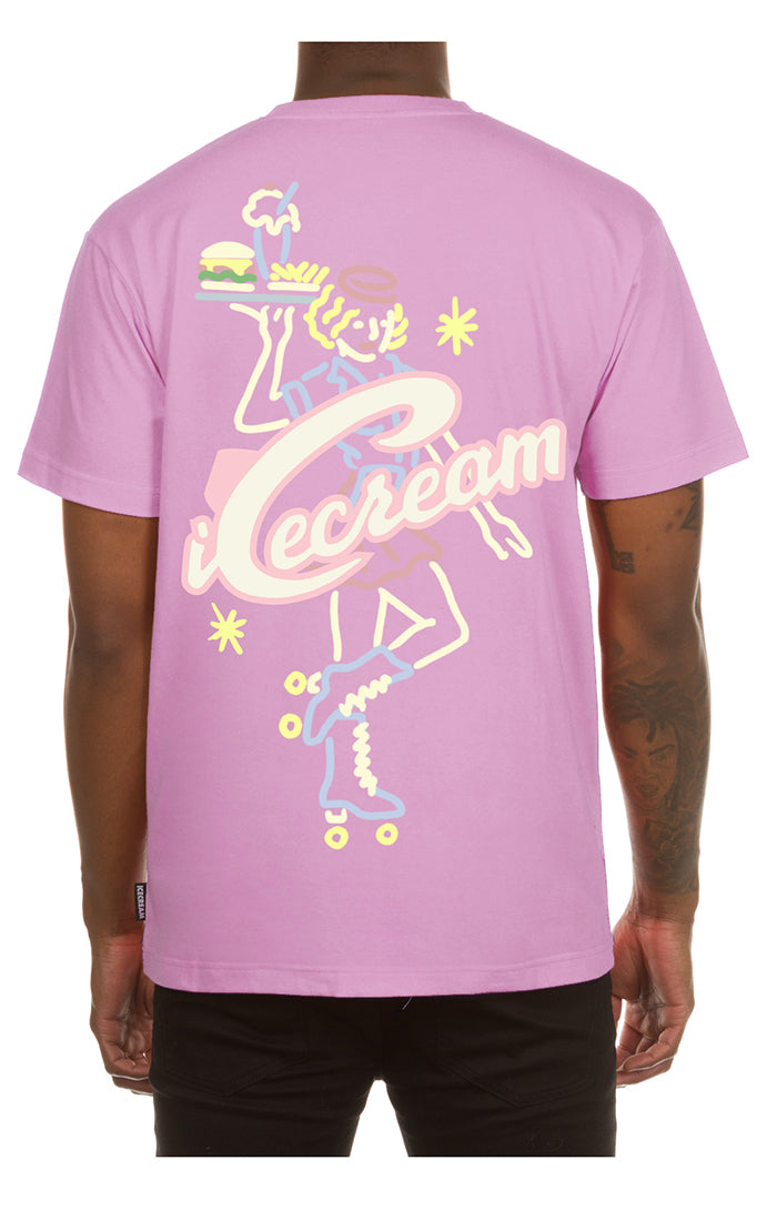 Icecream waitress ss tee - Orchid