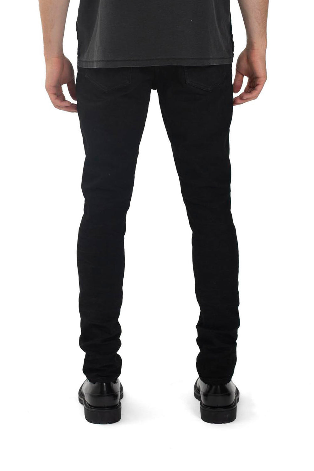 Purple Brand P001 Resin Denim 3/D men's jeans in black resin – view 4 of 4