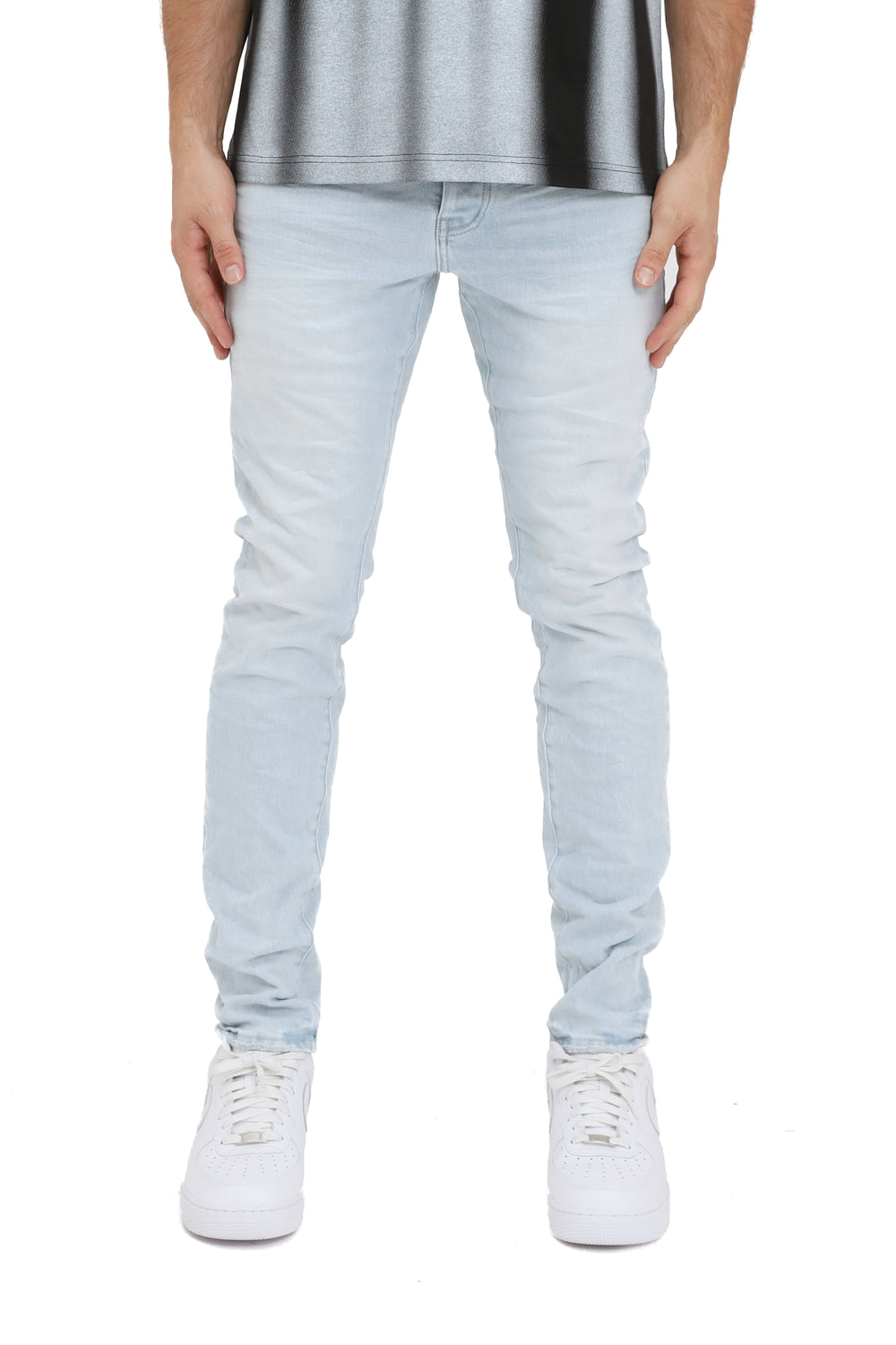 Purple Brand P001 Skinny Faros Blue Jeans in light indigo – view 1 of 1