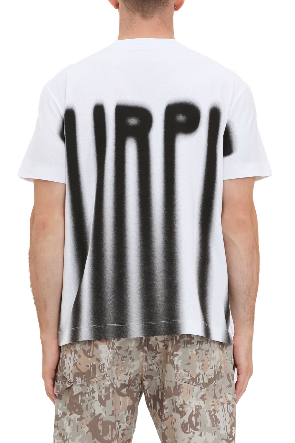 Purple Brand Textured Jersey short sleeve tee in white – view 1 of 2