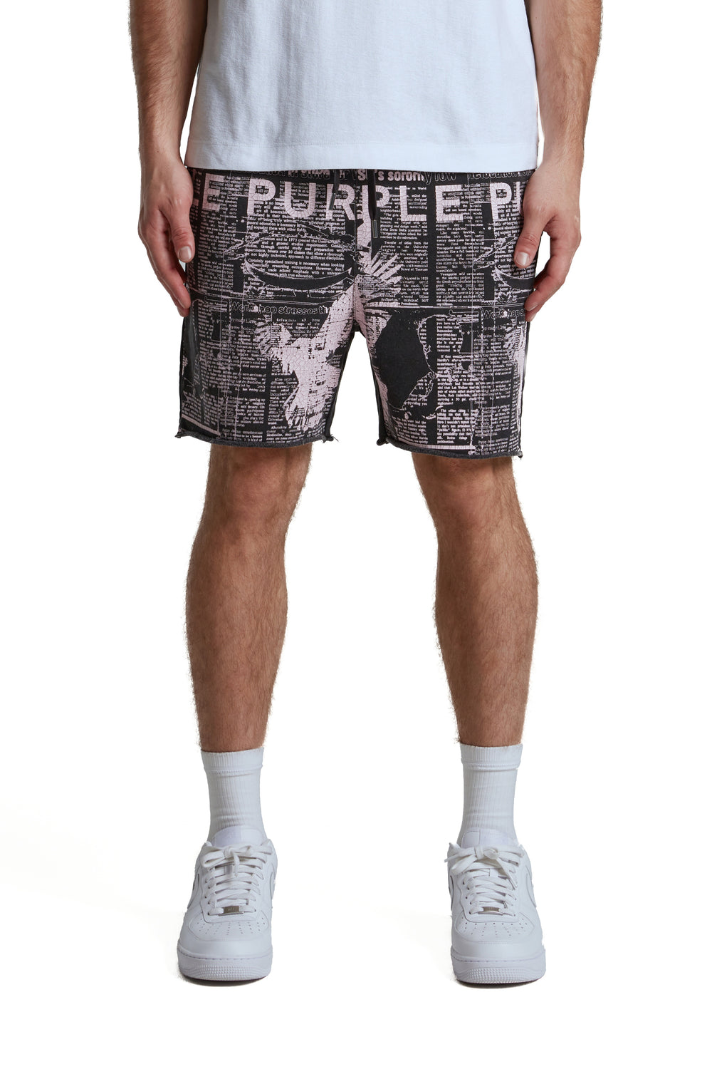 Purple Brand MWT Fleece Short in black – view 1 of 2