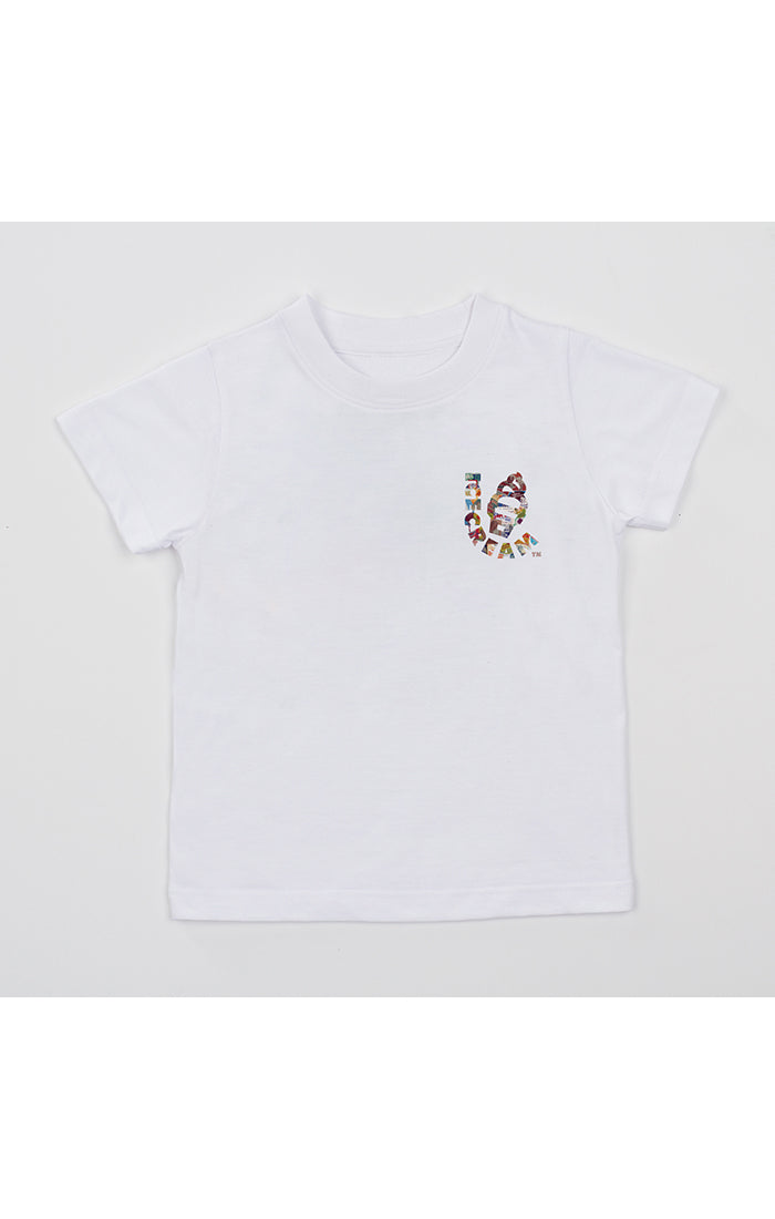 Kids collage ss tee - White