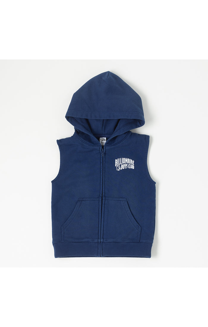 Kids bb sleeveless zip hoodie - Depth Blue
