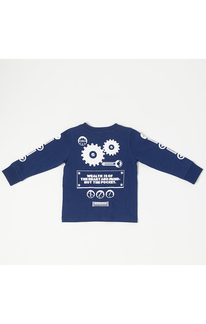 Billionaire Boys Club Kids bb droid ls knit - Blue Depth