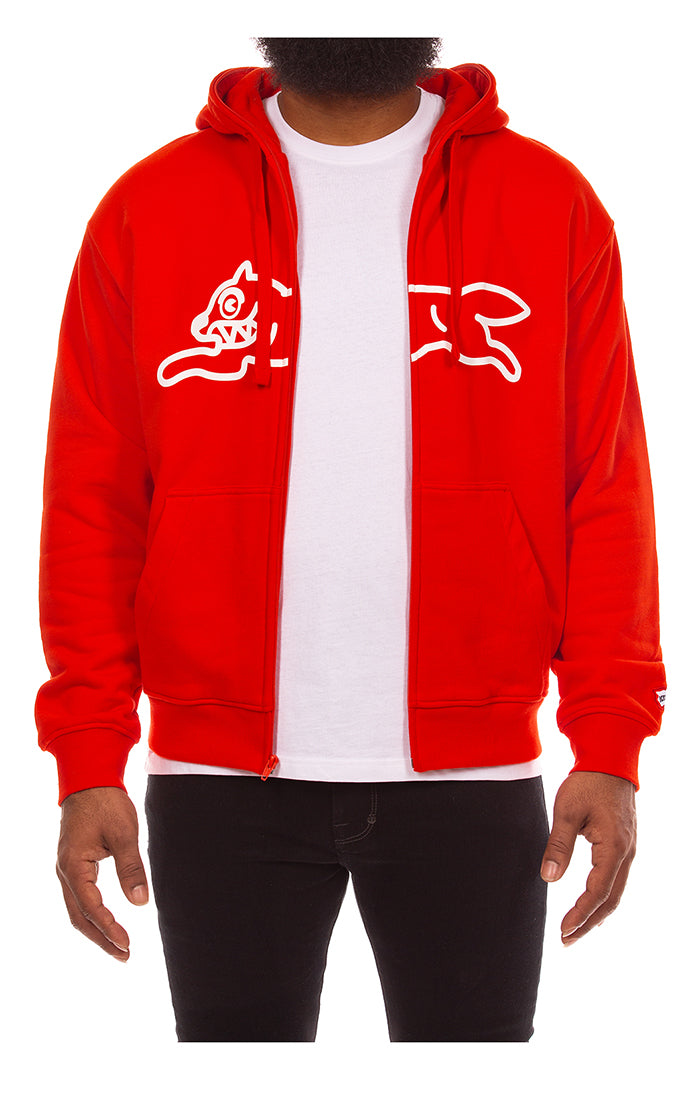 Icecream Scanner Hoodie in red – view 1 of 2