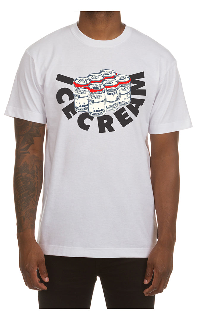 Icecream six pack ss tee - White