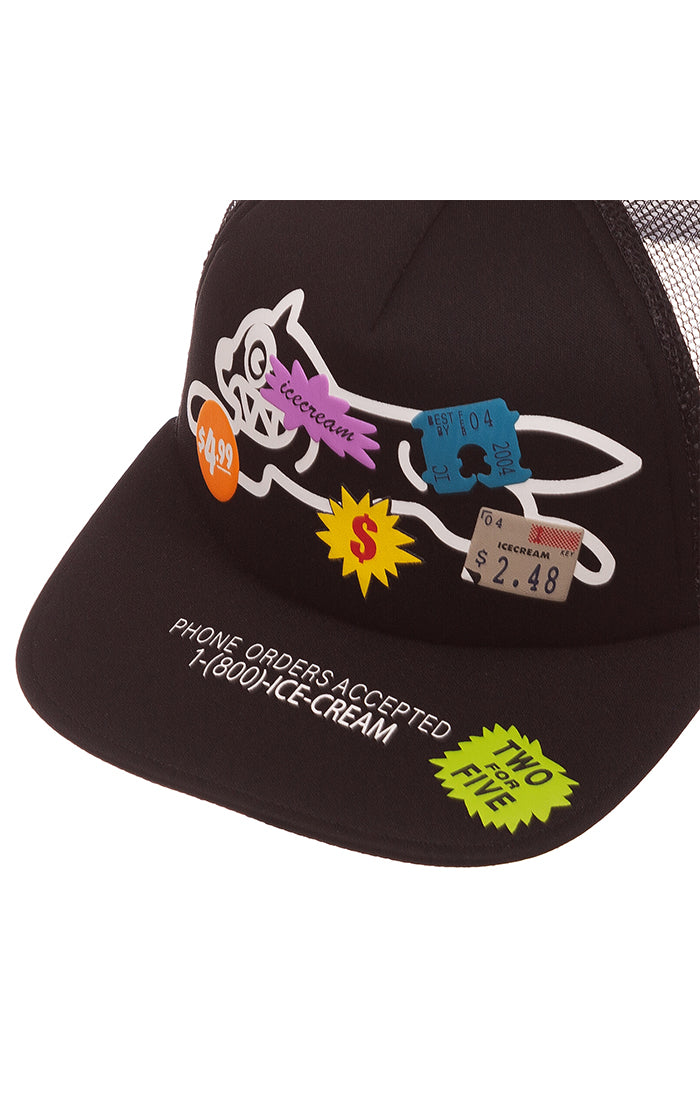 Icecream two for five trucker hat - Black