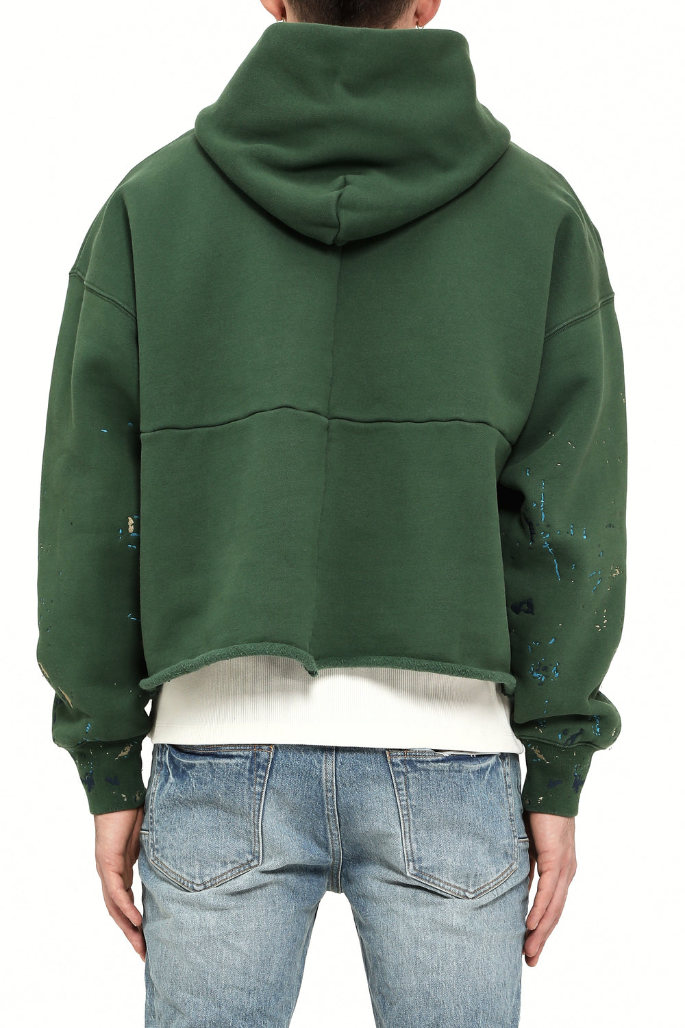 Purple Brand Heavyweight Fleece Hoodie in green – view 2 of 2