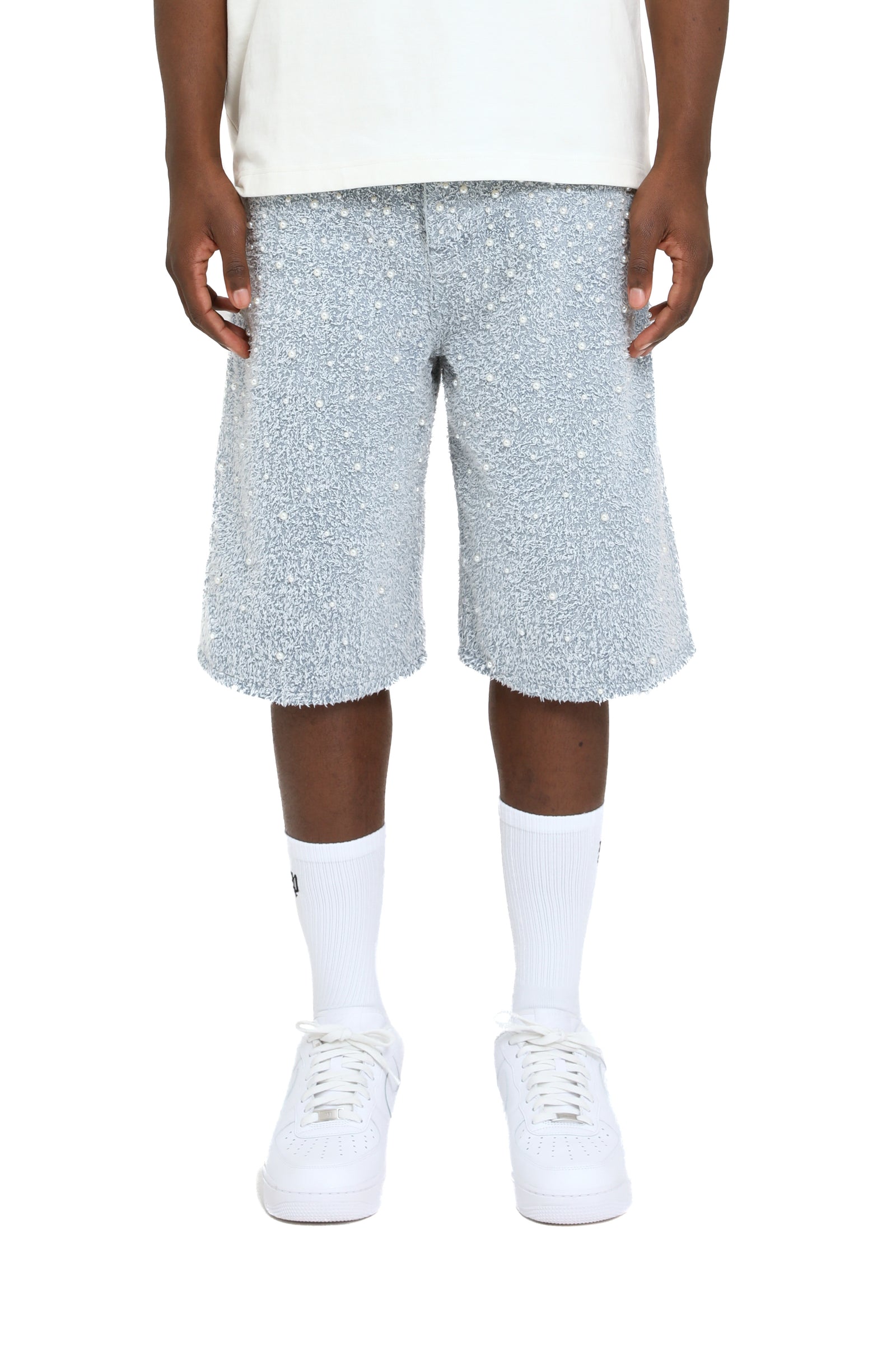 Long Shorts Textured Pearl - Lt Indigo