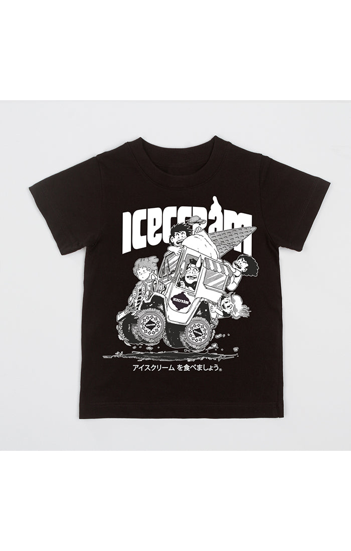 Icecream Kids hang on ss tee- Black