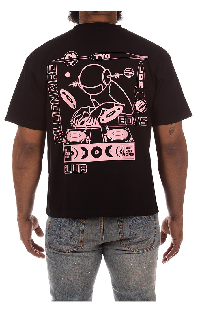 BB side b ss knit (cropped fit) - Black