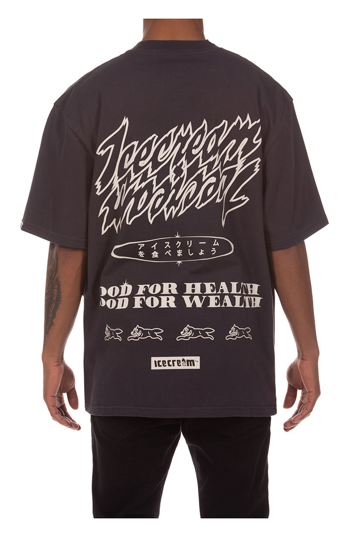 Icecream money on my mind ss knit (oversized) - Charcoal Art