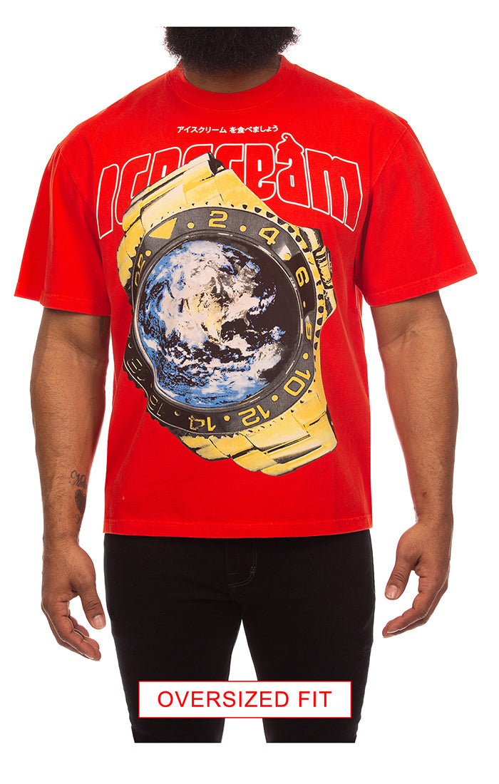 Icecream worldwide ss knit (oversized) - Fiery Red