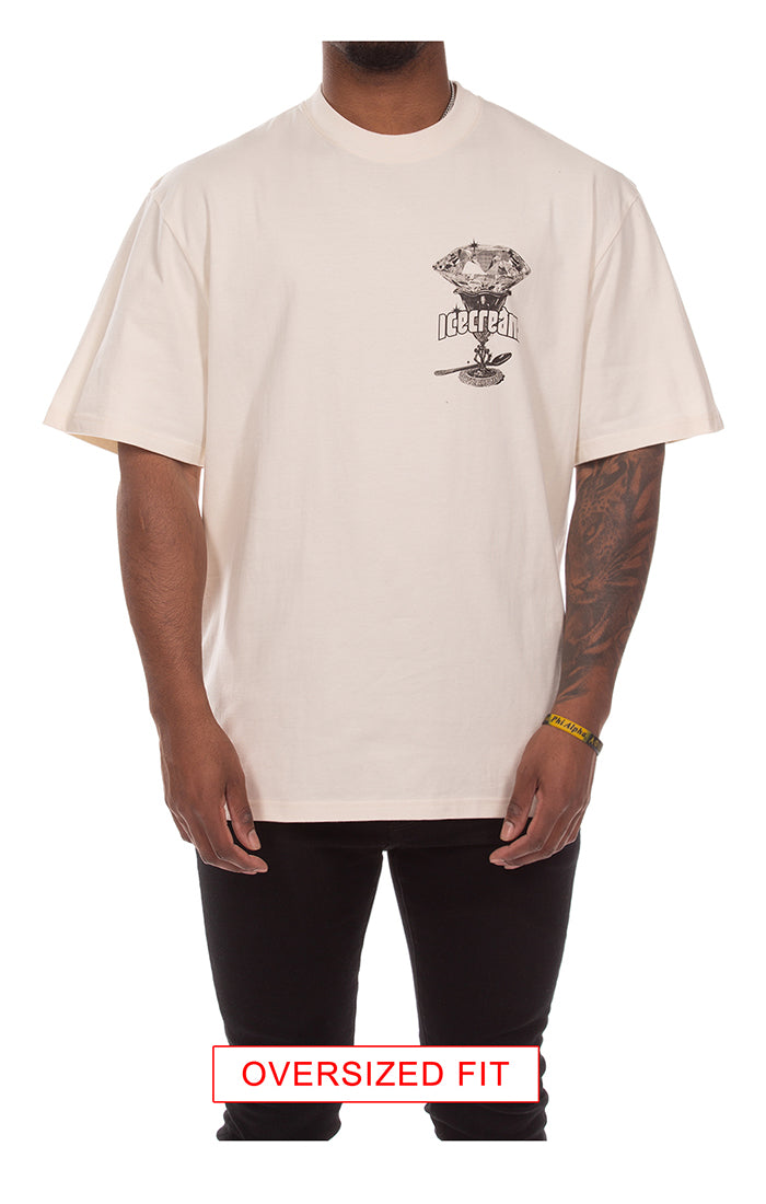 Icecream Spoon Short Sleeve Knit (Oversized) in Antique White – view 1 of 2