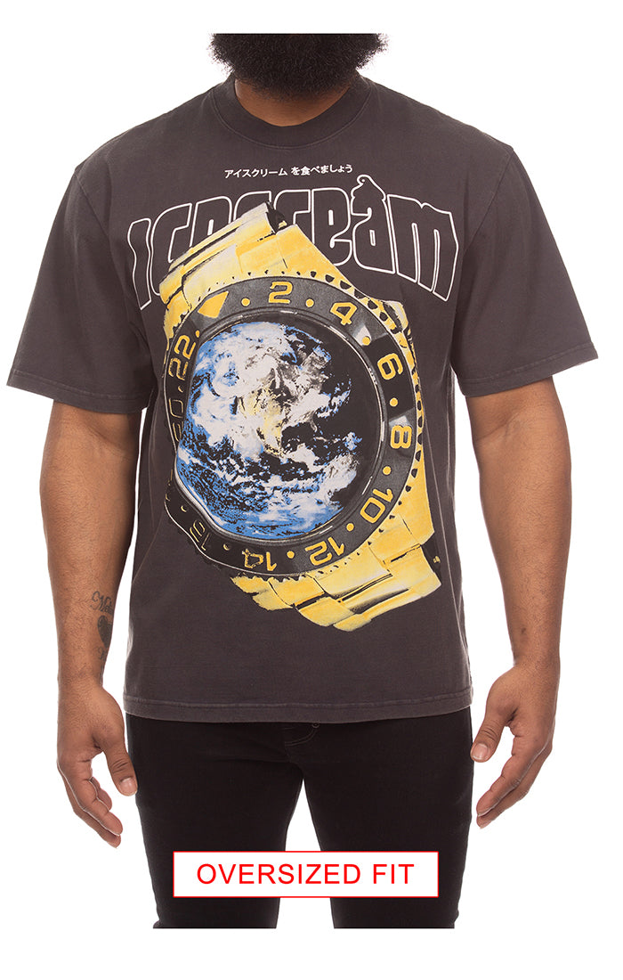 Icecream worldwide ss knit (oversized) - Charcoal Art