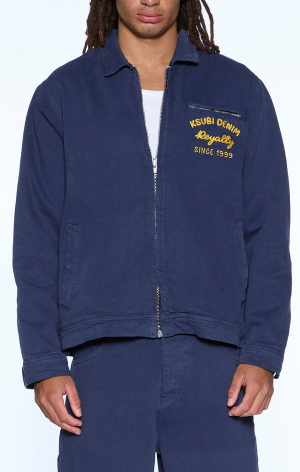 Ksubi mechanik chainstitch jacket ink blue - PureAtlanta.com