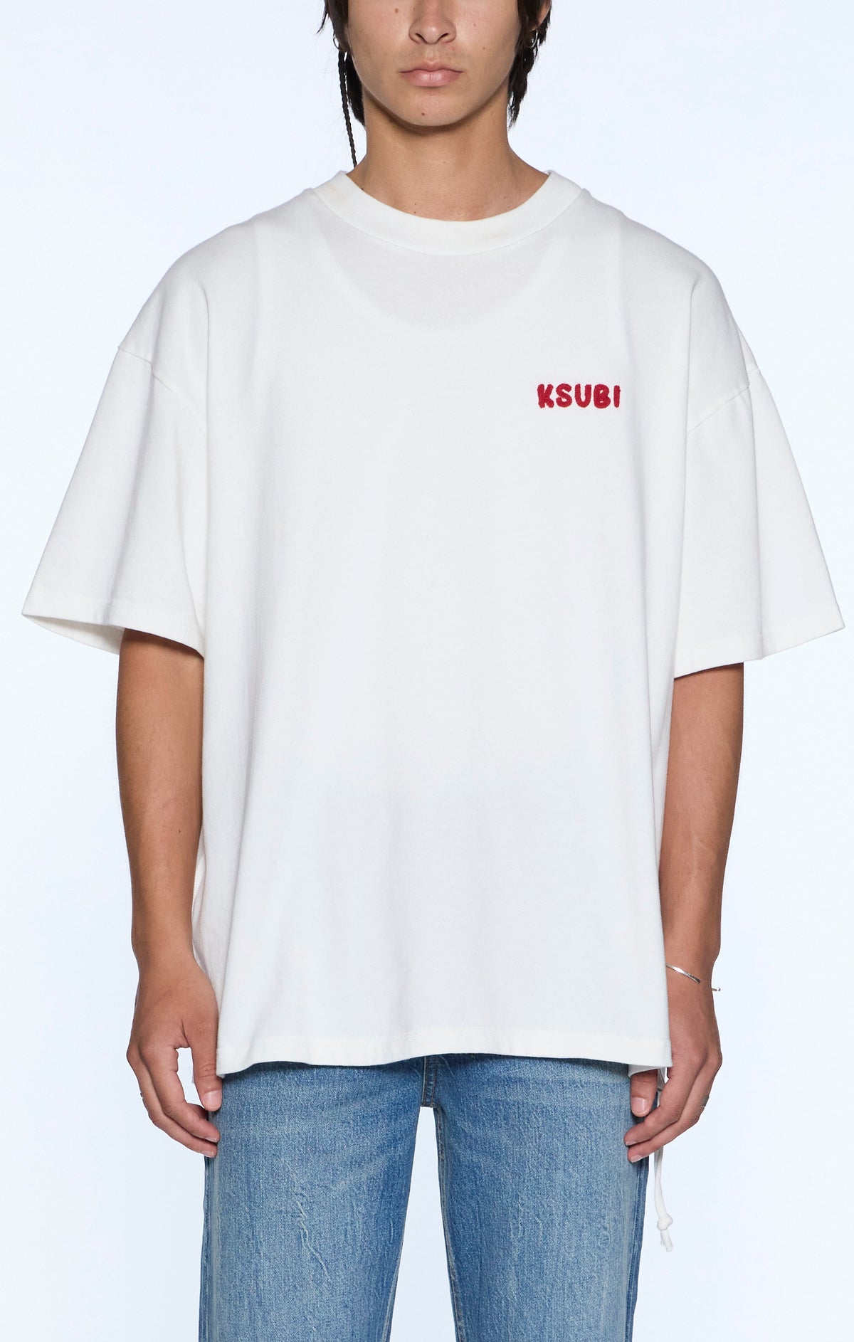 Ksubi mekanik ekcess ss tee vintage white