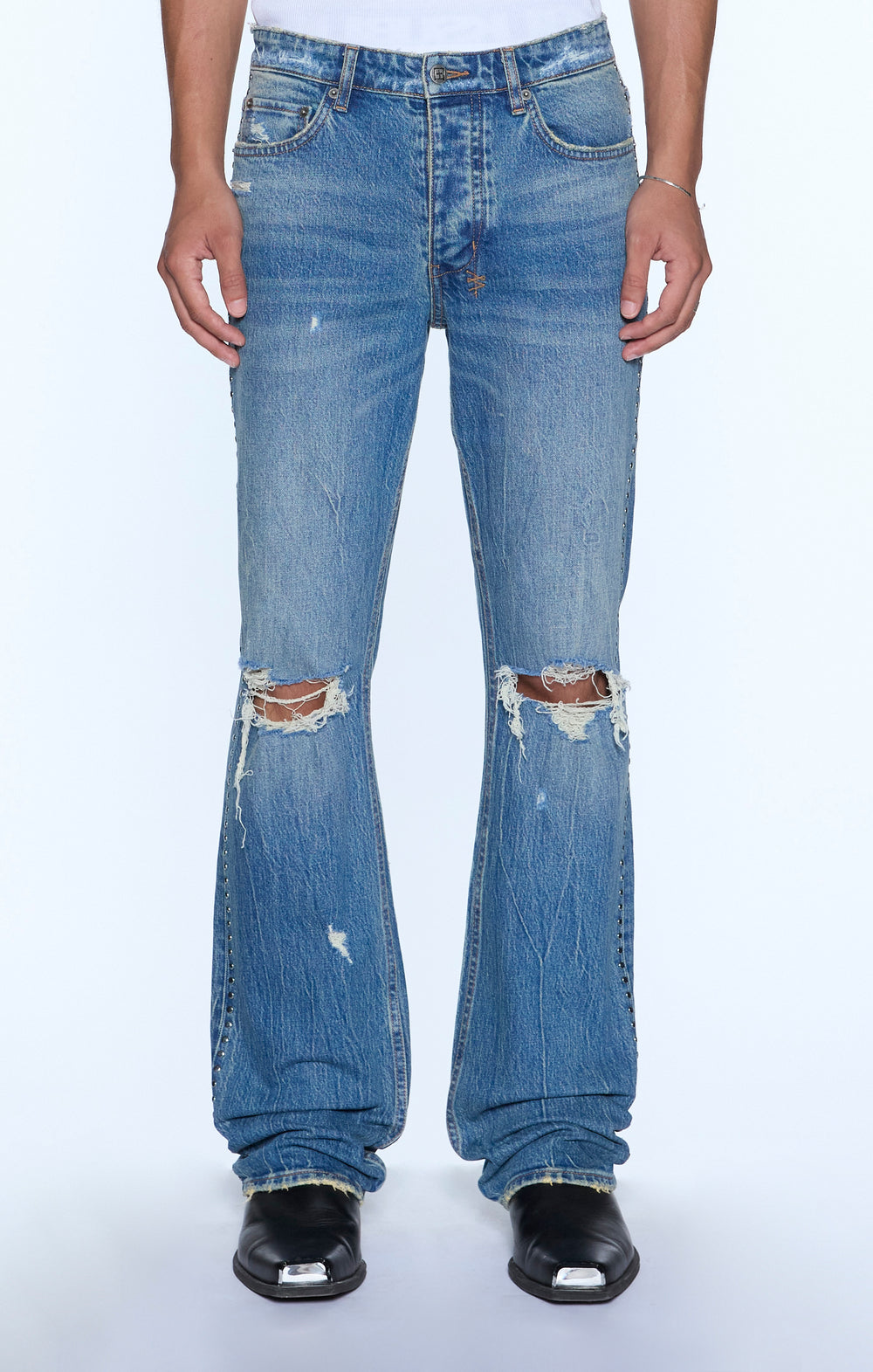 Ksubi Bronko Texas Blue Studded Jeans in blue – view 1 of 2