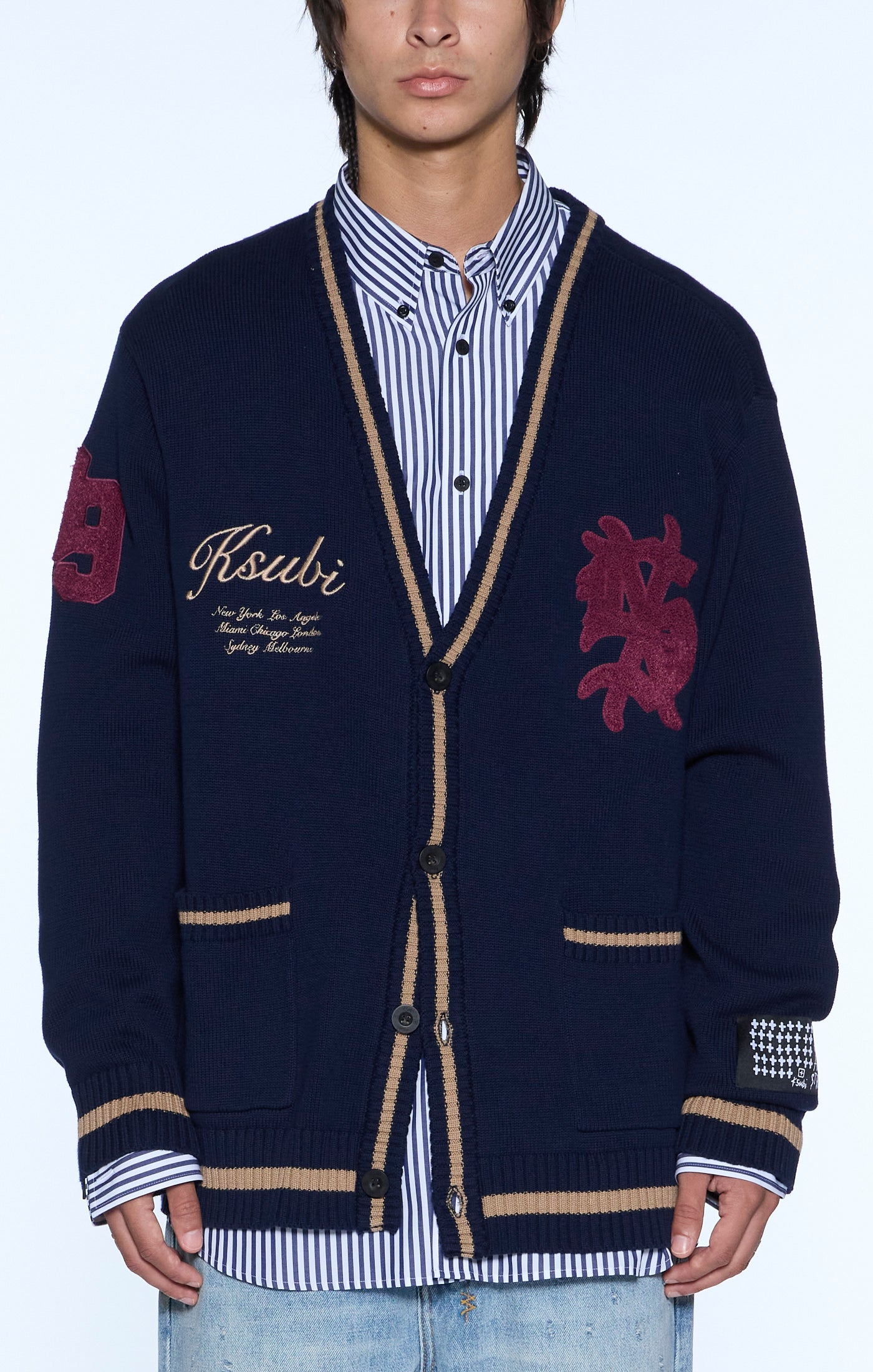 Ksubi playoff cardigan navy