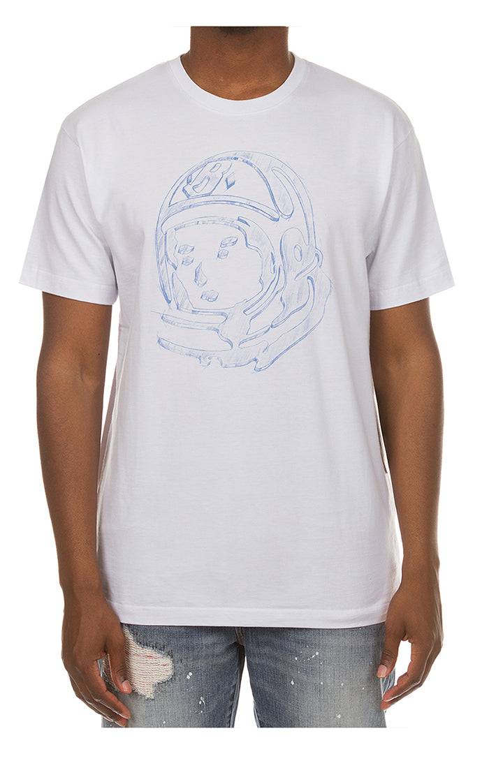 BB helmet sketch ss tee - White