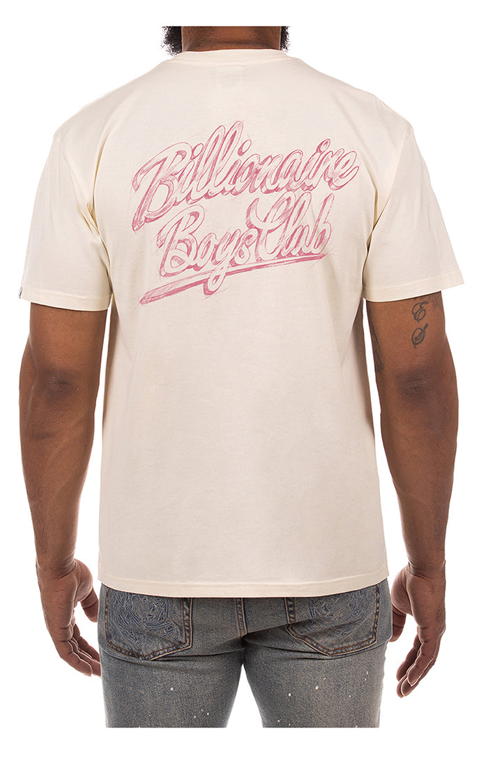 BB helmet sketch ss tee - Ecru