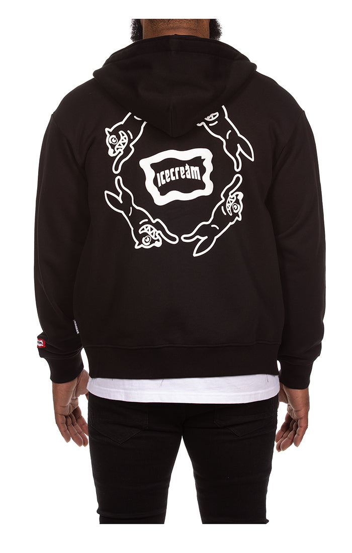 Icecream loop hoodie - Black