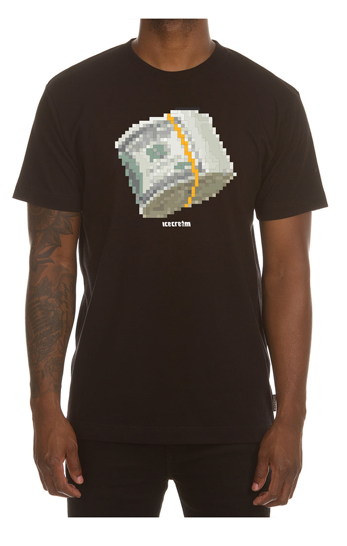 Icecream pixel ss tee - Black