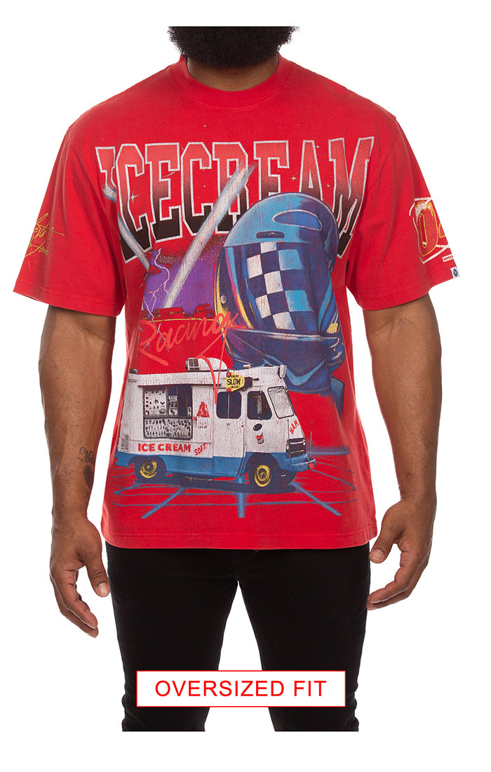 Icecream Racing Tee - Goji Berry