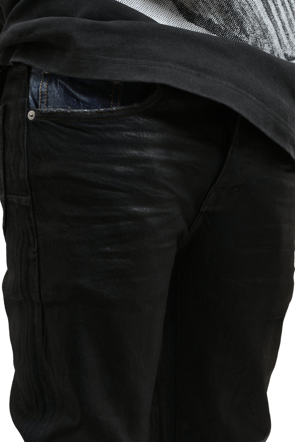 Purple Jeans Skinny Coated Indigo - Indigo Black – view 3 of 4