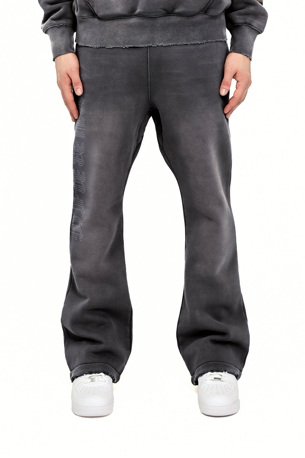 Purple Jeans Hwt Fleece Flared Pant - Black – view 1 of 2