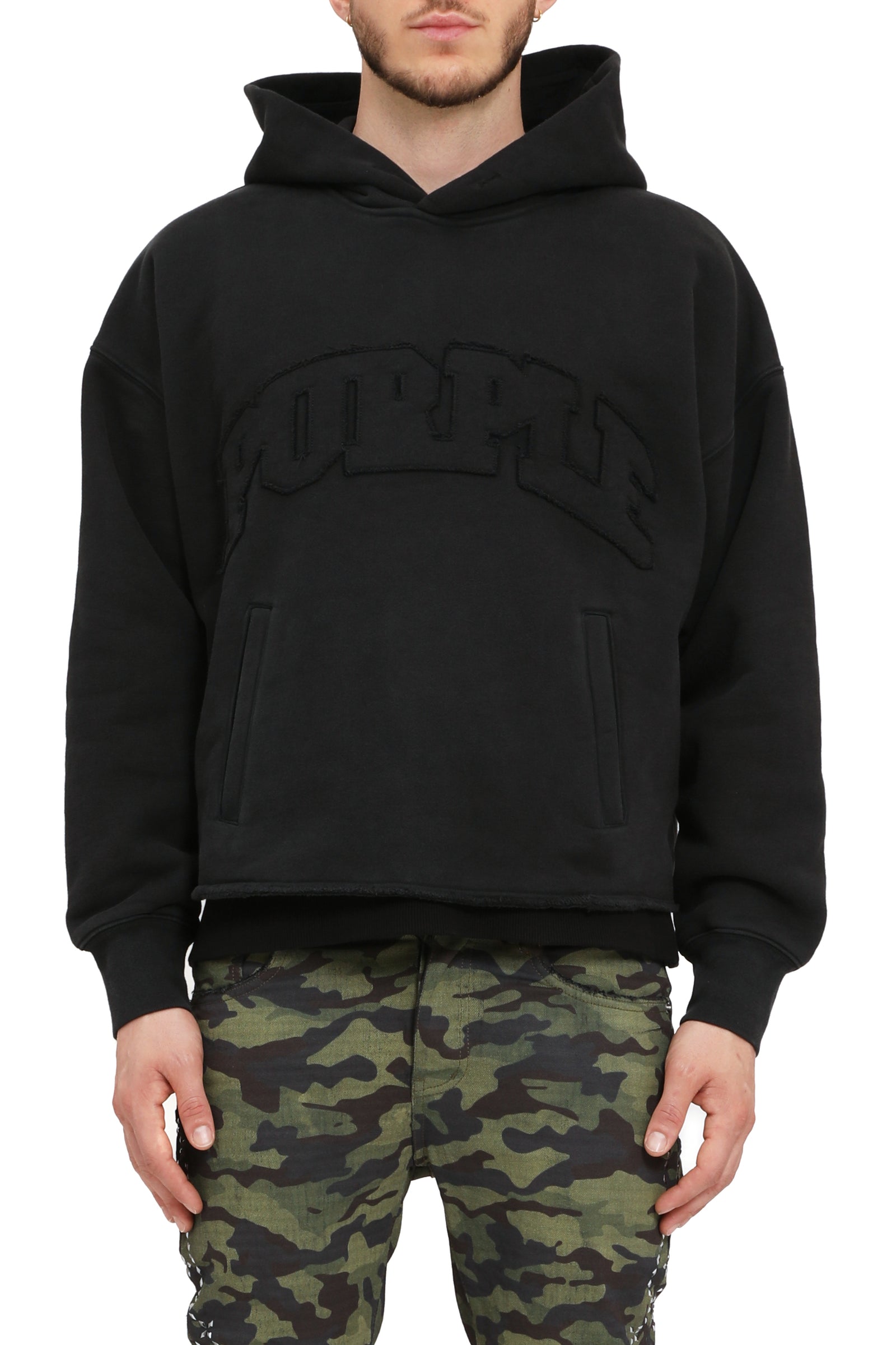 Hwt Fleece Oversized Hoodie - Black