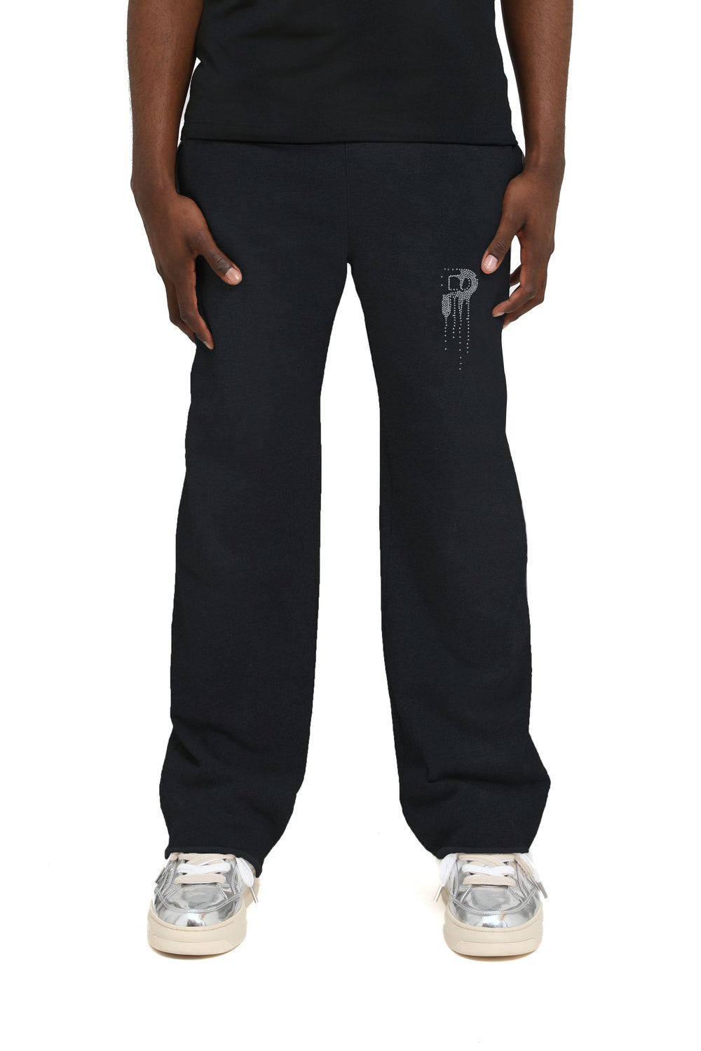 Purple Fleece Pant Cut Off in black – view 1 of 2