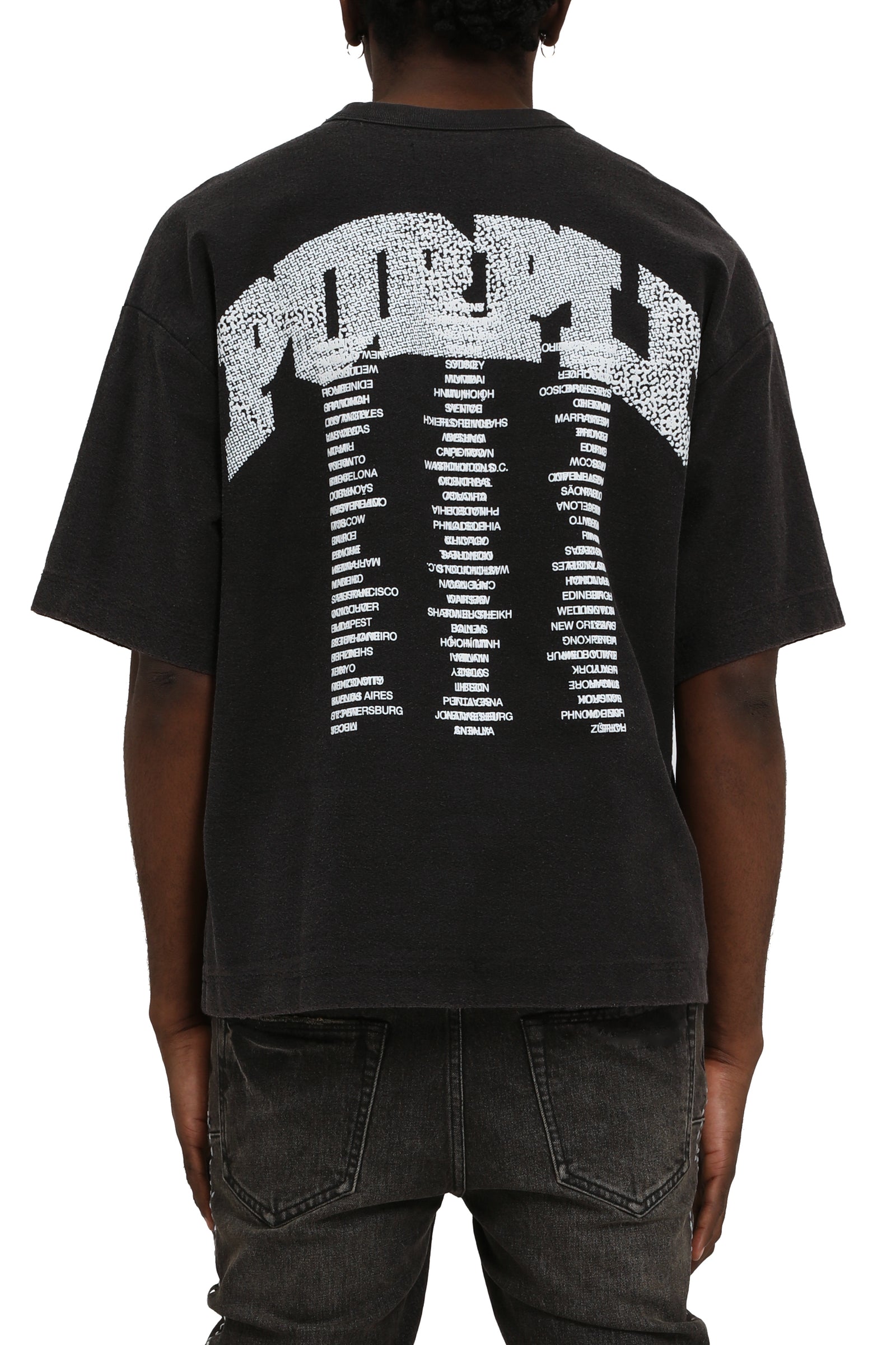 Purple Jeans Hwt Textured Jersey Ss - Black – view 2 of 2