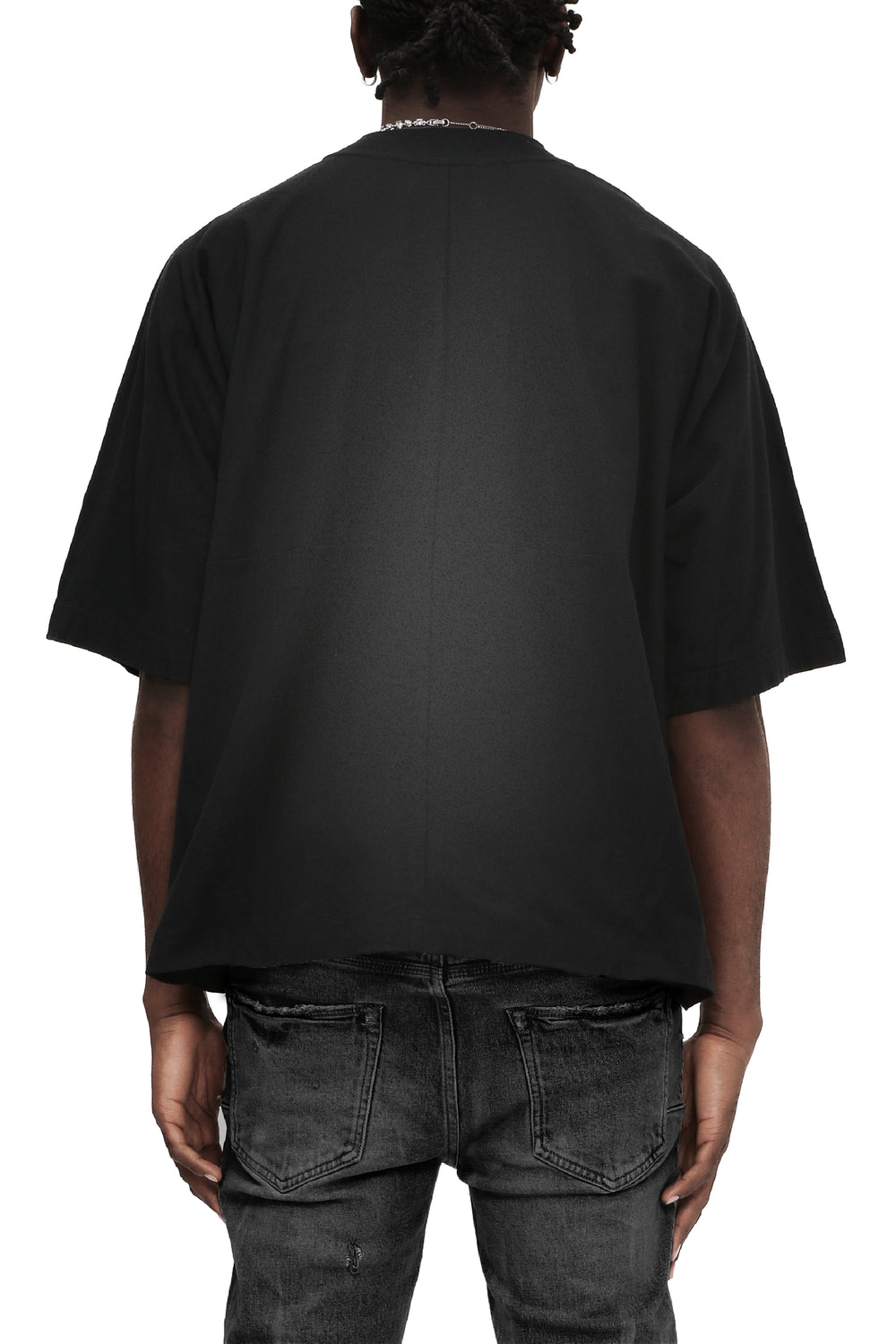 Purple Jeans Hwt Textured Jersey Ss - Black – view 2 of 2