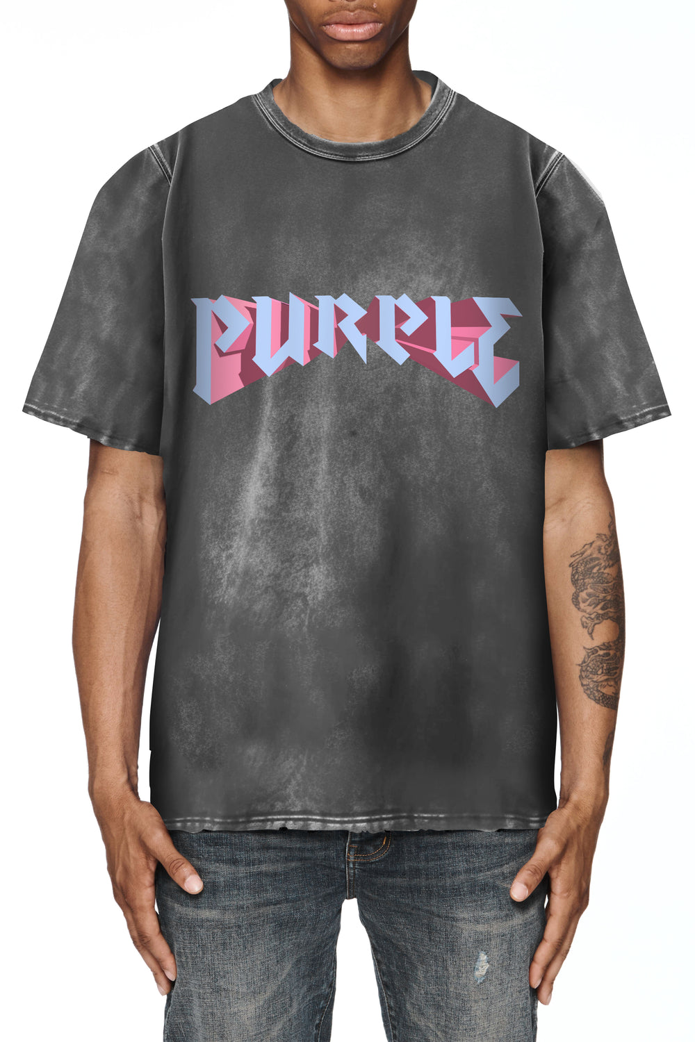Purple Jeans Hwt Jersey Ss Tee - Black – view 1 of 2