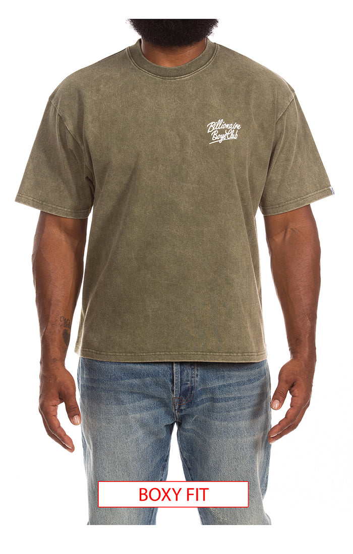 Billionaire Boys Club BB Abyss SS Knit Boxy Fit Tee in cypress – view 1 of 2