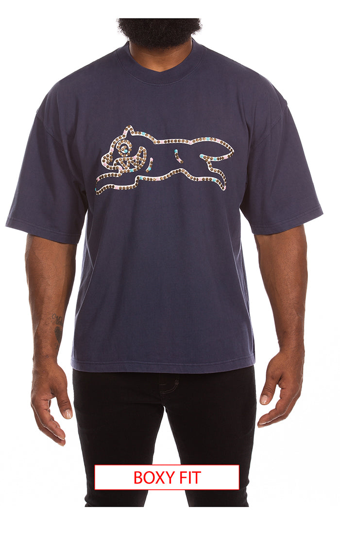 Icecream frank ss knit (boxy fit) - Black Iris