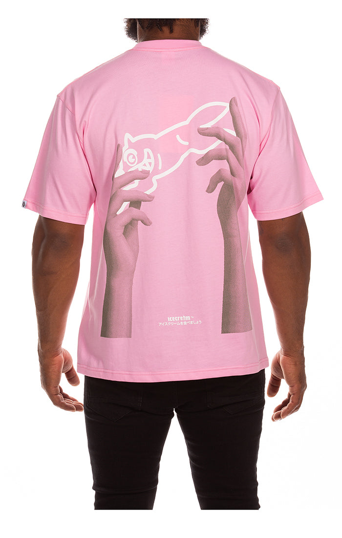 Icecream handy ss knit (oversize) - Prism Pink