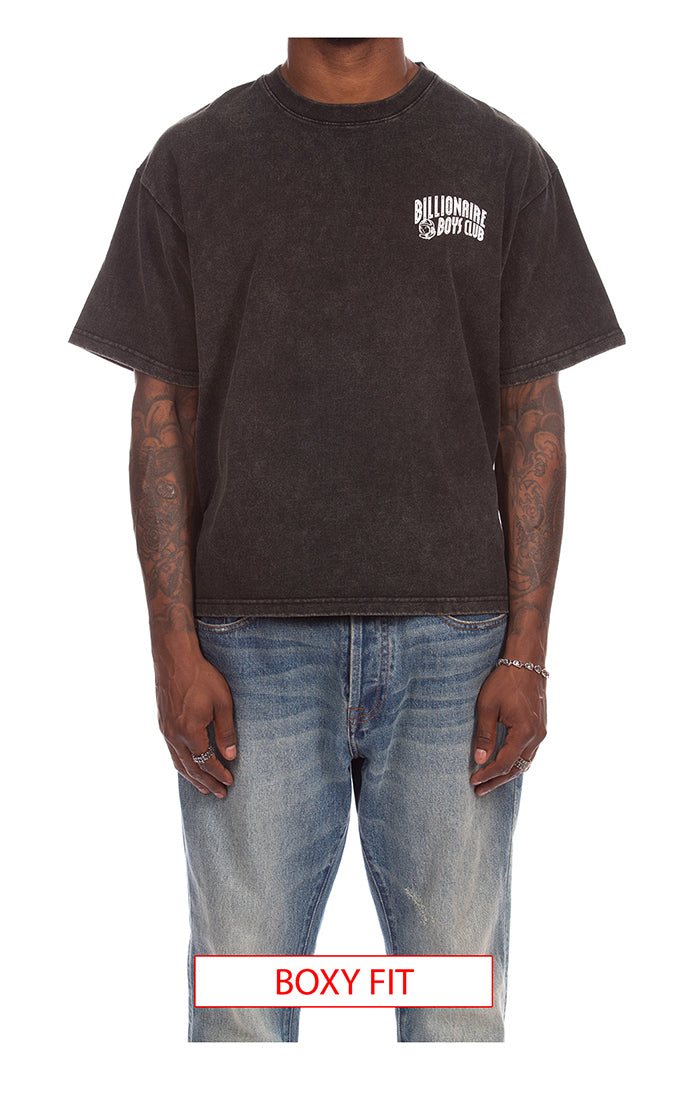 BB faded curve ss knit - Black